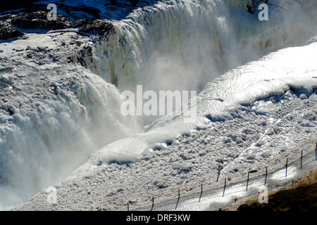 Cascade de Gullfoss près de Reykjavik, Islande Banque D'Images