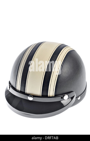 Casque de moto Braincap isolé sur fond blanc Banque D'Images