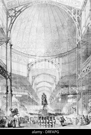 Intérieur de l'exposition industrielle Building New York 1853 Banque D'Images