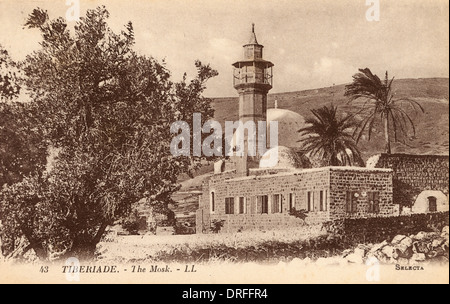 Le lac de Tibériade / Mer de Galilée - La Mosquée Banque D'Images