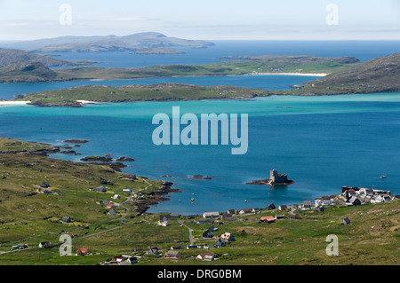 Castlebay de Heabhal (Heaval) sur l'île de Barra, Hébrides extérieures, en Écosse, au Royaume-Uni. Banque D'Images