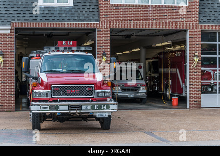 Gloucester Volunteer Fire & Rescue, station 1, 6595 Main St Palais de Gloucester, Virginie Banque D'Images