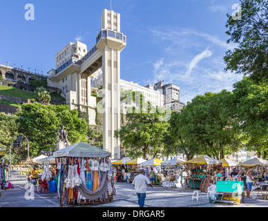 Elevador Lacerda et marchés à São Salvador da Bahia de Todos os Santos Banque D'Images