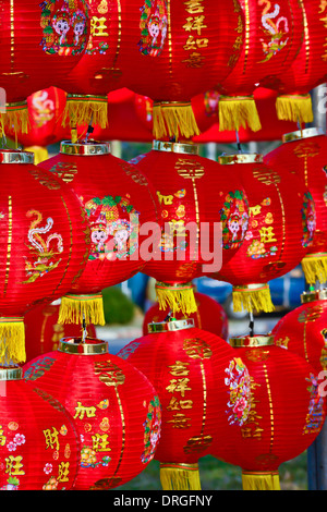 Lanternes chinoises pour le nouvel an chinois à la journée Banque D'Images