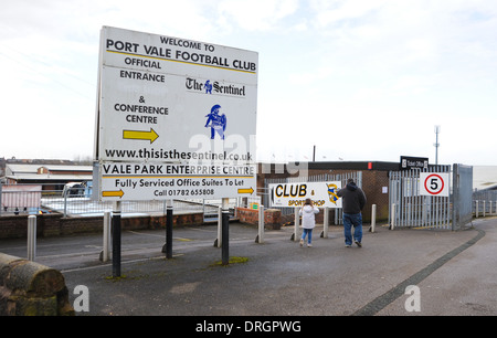 Port Vale Football Club sol à Burslem Stoke on Trent Staffordshire Banque D'Images