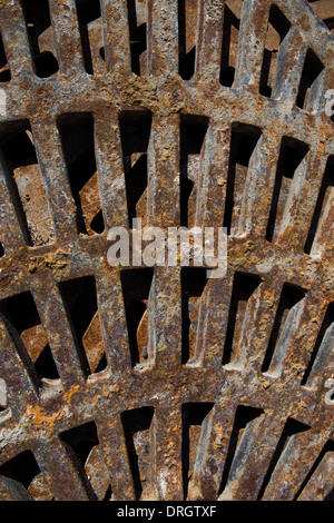 Grille métallique en forme de ventilateur. Banque D'Images