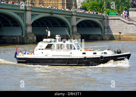 Ville de London de la santé de Port lancer au Westminster Bridge Banque D'Images