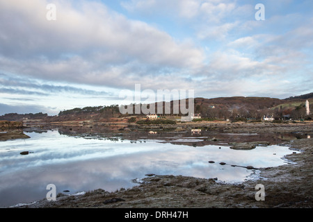 Dervaig & Loch Cuin sur l'île de Mull. Banque D'Images