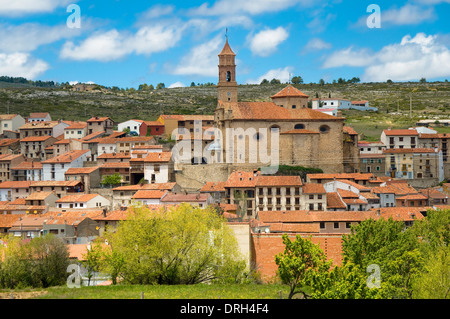 Iglesia de San Millán, Orihuela del Tremendal, Teruel, Aragón, España Banque D'Images