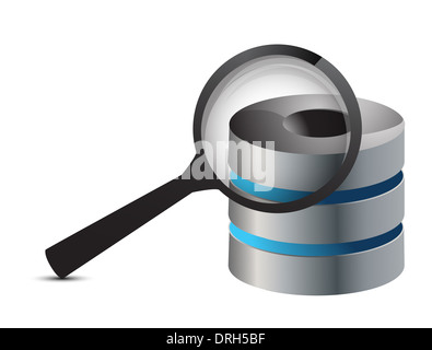 La recherche de contenu serveur concept illustration design over white Banque D'Images