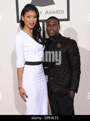 Los Angeles, Californie, USA. 26 janvier, 2014. Kevin Hart arrive pour la 56e cérémonie annuelle de remise des prix Grammy au Staples Center. Credit : Lisa O'Connor/ZUMAPRESS.com/Alamy Live News Banque D'Images