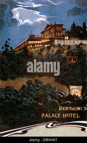 L'Art Nouveau Italien Publicité pour Bertolini's Palace Banque D'Images