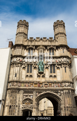 La Cathédrale de Canterbury, Kent, Porte de Christchurch Banque D'Images