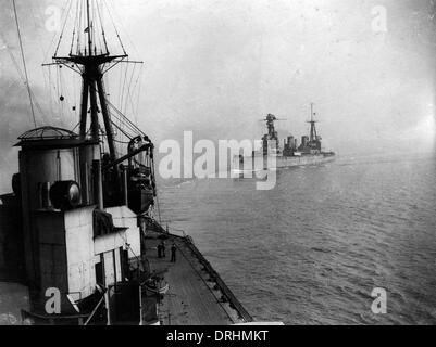 Le HMAS l'Australie et le Nouvelle Zélande, WW1 Banque D'Images