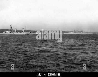 Le HMS Lion et HMS Princess Royal, WW1 Banque D'Images