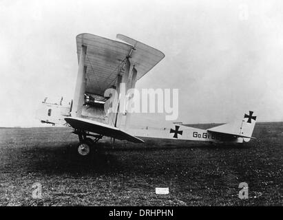 Bombardier lourd allemand Gotha G.V, WW1 Banque D'Images