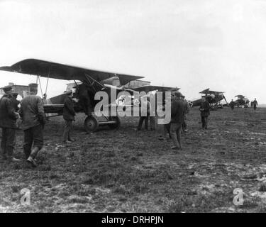 L'allemand Fokker D VII les avions de chasse, Flandre, WW1 Banque D'Images