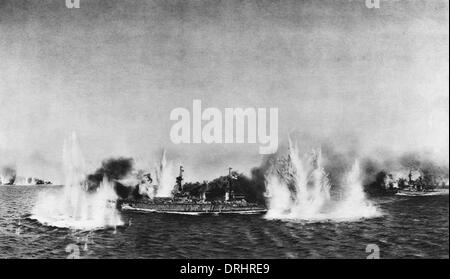 Pendant la bataille d'action des îles Falkland, WW1 Banque D'Images