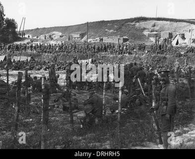 Prisonniers de guerre allemands, l'offensive de la Somme, WW1 Banque D'Images