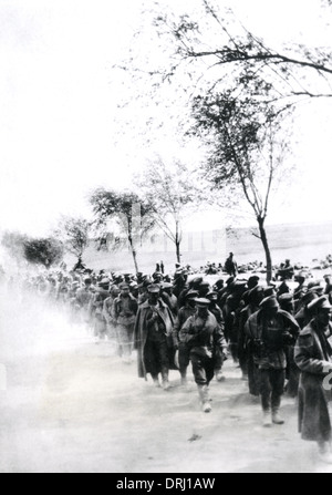 Les soldats russes capturés à Lemberg, Galice, WW1 Banque D'Images