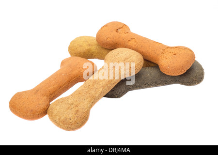 Plusieurs biscuits pour chiens de couleur Banque D'Images