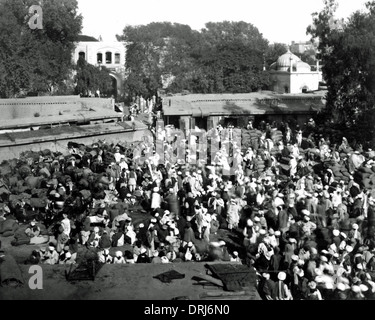 Marché de Peshawar (Pekhawar), actuellement au Pakistan Banque D'Images