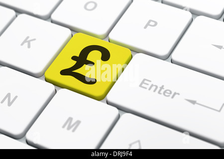 Devises : Pound sur clavier de l'ordinateur de l'arrière-plan Banque D'Images
