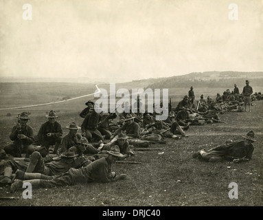 Les troupes américaines sur un exercice de formation, France, WW1 Banque D'Images