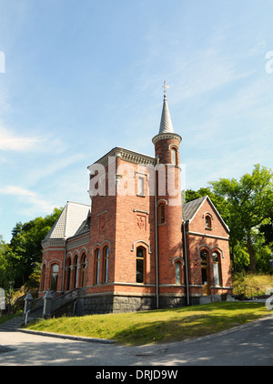 Château en brique sur l'île de Kastellholmen. Stockholm, Suède. Banque D'Images