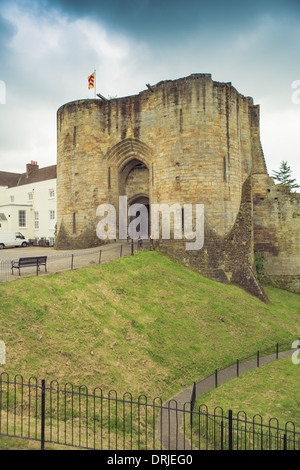 Norman Tonbridge Castle et Mansion, Tonbridge, Kent, UK Banque D'Images