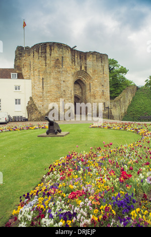 Norman Tonbridge Castle et Mansion, Tonbridge, Kent, UK Banque D'Images