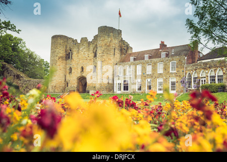 Norman Tonbridge Castle et Mansion, Tonbridge, Kent, UK Banque D'Images