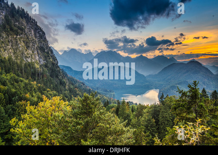 Alpes bavaroises paysage en Allemagne. Banque D'Images