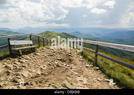 Vue du pic de Halicz Bieszczady Pologne Banque D'Images