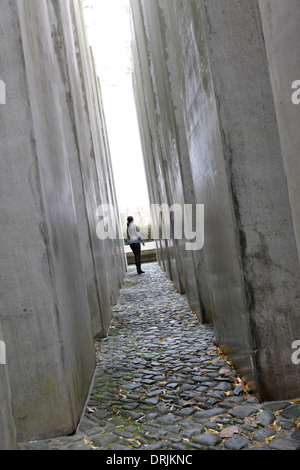 Un corridor de piliers dans le jardin de l'exil au Musée Juif, Berlin, Allemagne Banque D'Images