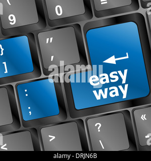 Moyen facile de clavier d'ordinateur pc key Banque D'Images