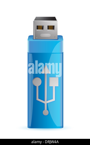 Universal USB flash drive illustration design sur un fond blanc Banque D'Images