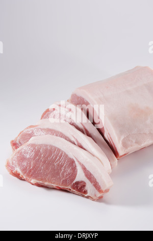 Viande de porc cru Banque D'Images
