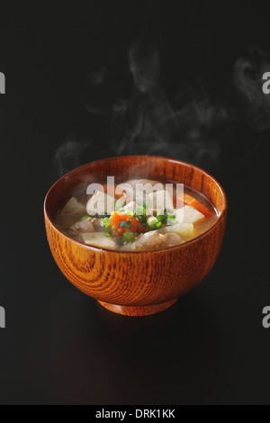 De style japonais, la Soupe miso Banque D'Images