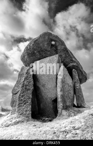 Trethevy quoit,ancienne chambre funéraire, Cornwall Banque D'Images