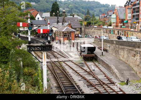 La gare de LLangollen, Llangollen, Dee Valley, Denbighshire, Nord du Pays de Galles, Royaume-Uni Banque D'Images