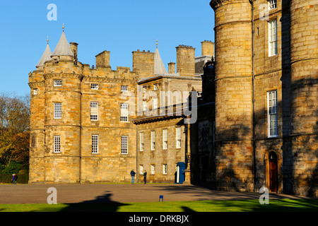 Palais de Holyroodhouse en hiver la lumière, Édimbourg, Écosse Banque D'Images