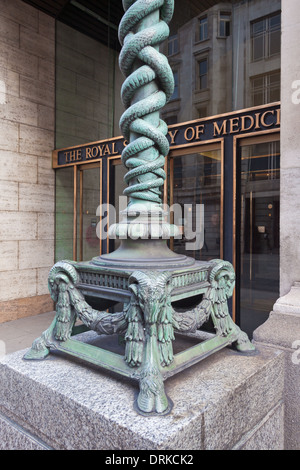 Londres, 1 Wimpole Street l'entrée de la Société royale de médecine de l'administration centrale Banque D'Images