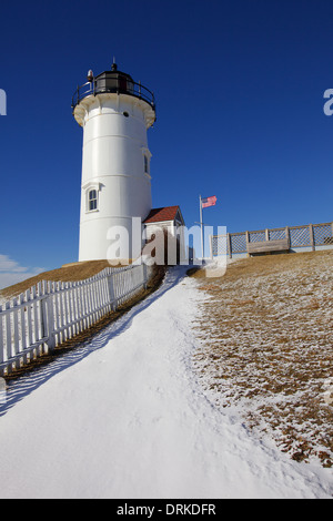 Donnant sur Martha's Vineyard et Nonamessett, Île de lumière, ou Nobsque Nobska lumineux est situé dans la région de Woods Hole, Massachusetts Banque D'Images