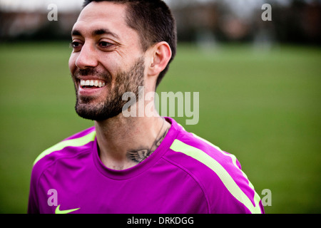 North American Soccer Star Clint Dempsey à Londres Banque D'Images