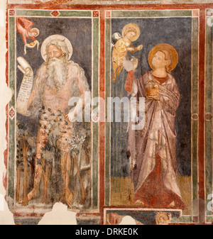 Vérone, ITALIE - 28 janvier 2013 : fresque de prophète de l'église San Fermo Maggiore à partir de 13. 100. Banque D'Images