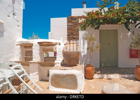 Maison traditionnelle grecque sur l'île de Sifnos, Grèce Banque D'Images