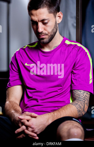 North American Soccer Star Clint Dempsey à Londres Banque D'Images