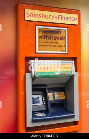 Sainsburys Finances La Banque ATM Banque D'Images