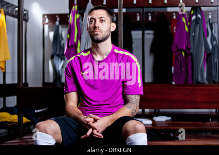 North American Soccer Star Clint Dempsey à Londres Banque D'Images